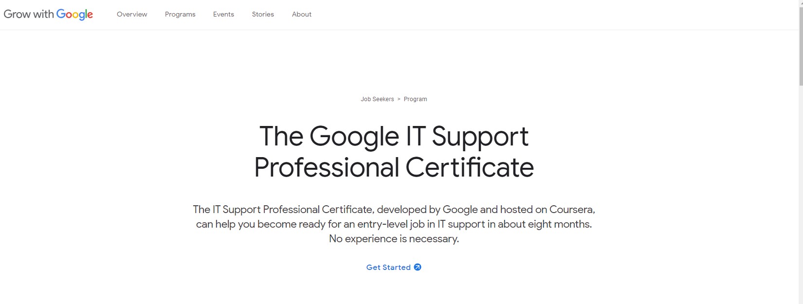 Google IT Support Professional Certificate  it support specialist