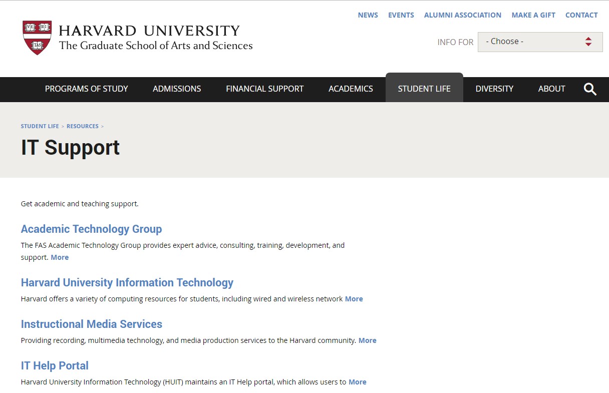 Harvard it support specialist