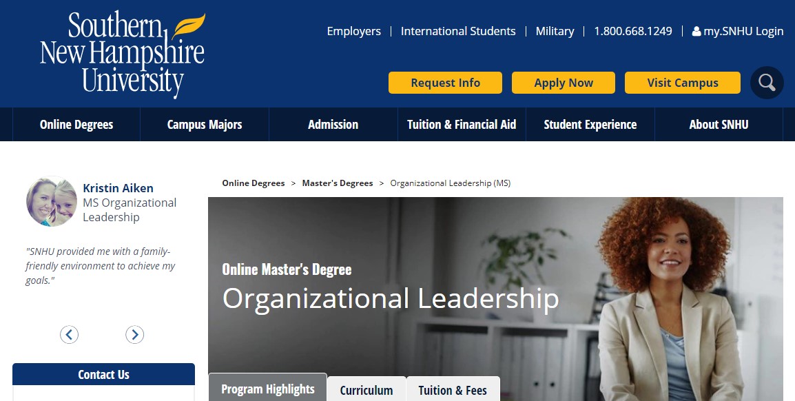 Southern New Hampshire University Organizational Leadership