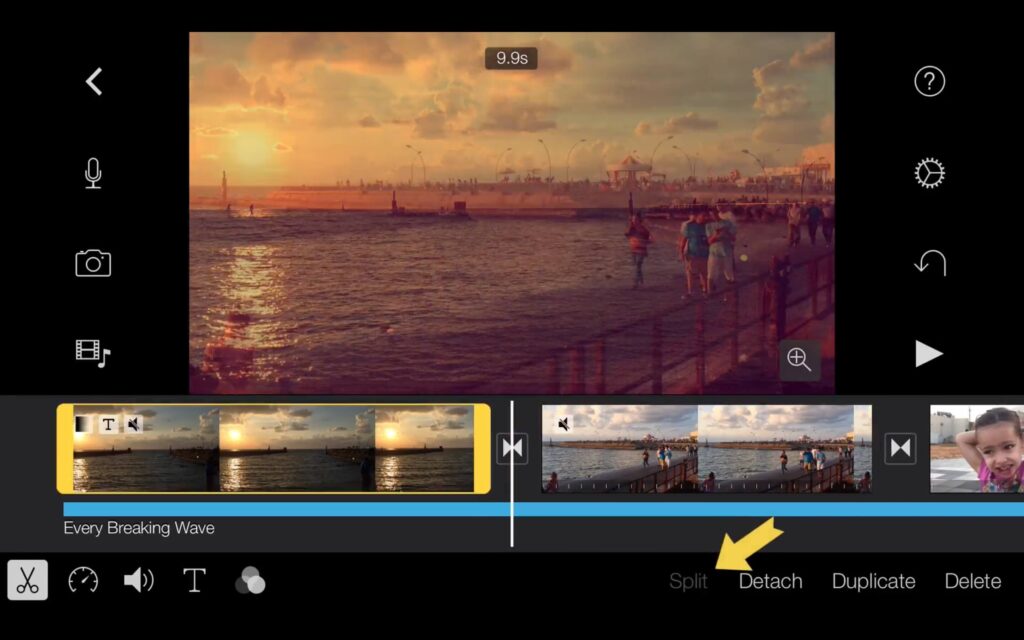 iMovie tutorial clip prepared for editing with iMovie