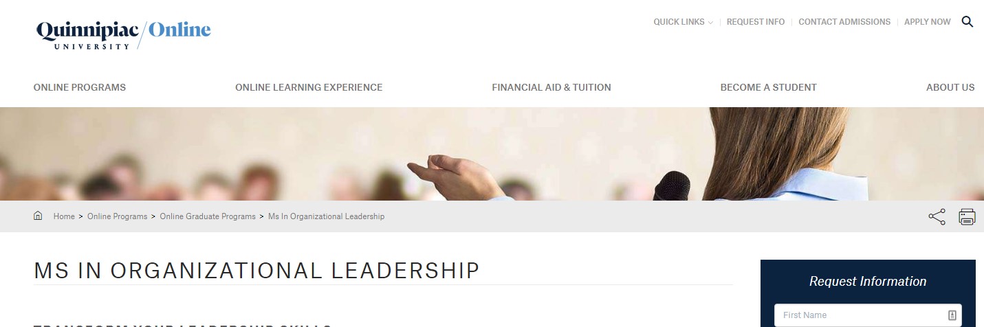 Quinnipiac University Organizational Leadership