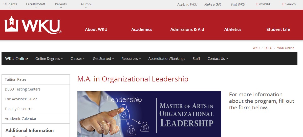 Western Kentucky University Organizational Leadership